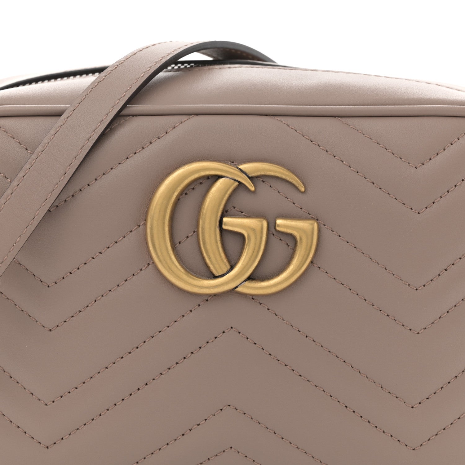 Gucci Calfskin Matelasse Small GG Marmont Chain Shoulder Bag Porcelain Rose 8 of 10
