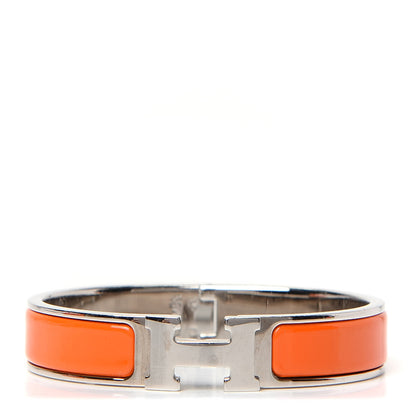 Hermes Enamel Narrow Clic Clac H Bracelet GM Orange 1 of 4
