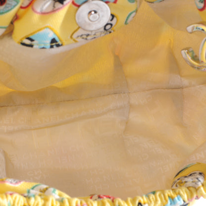Chanel Canvas Coco Hearts Shoulder Bag Yellow 9 of 29