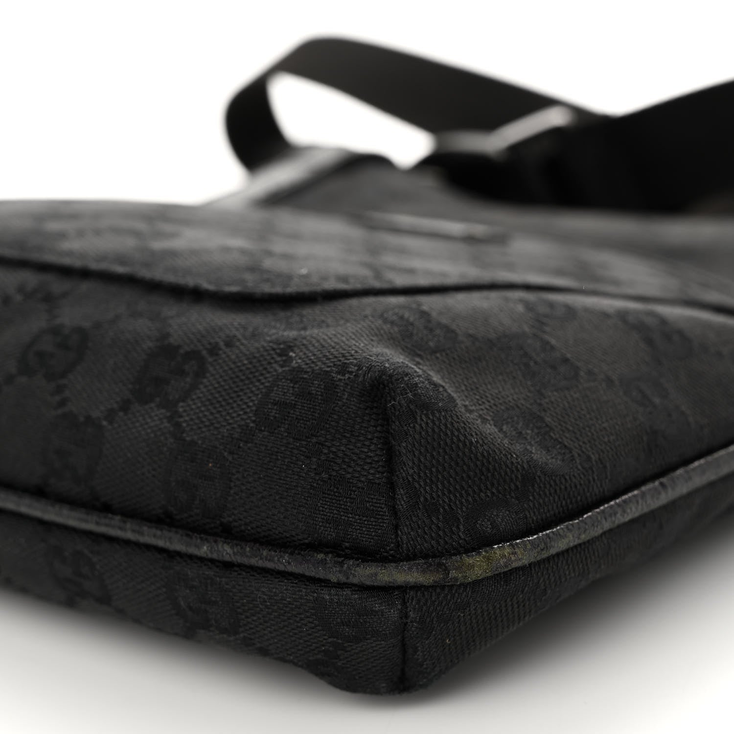 Gucci Monogram Flat Messenger Bag Black 9 of 11