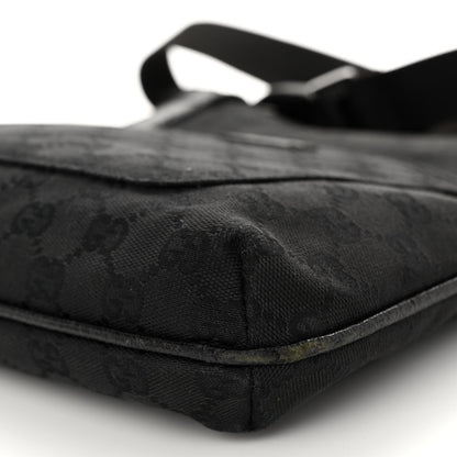 Gucci Monogram Flat Messenger Bag Black 9 of 11