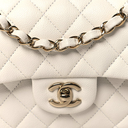 Chanel Caviar Quilted Small Double Flap White 8 of 10