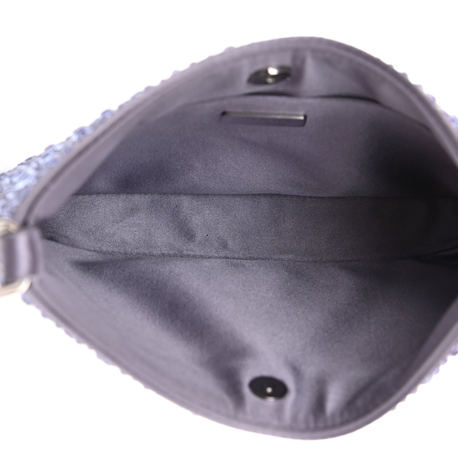 Prada Satin Crystal Cleo Adjustable Strap Shoulder Bag Glicine 5 of 9
