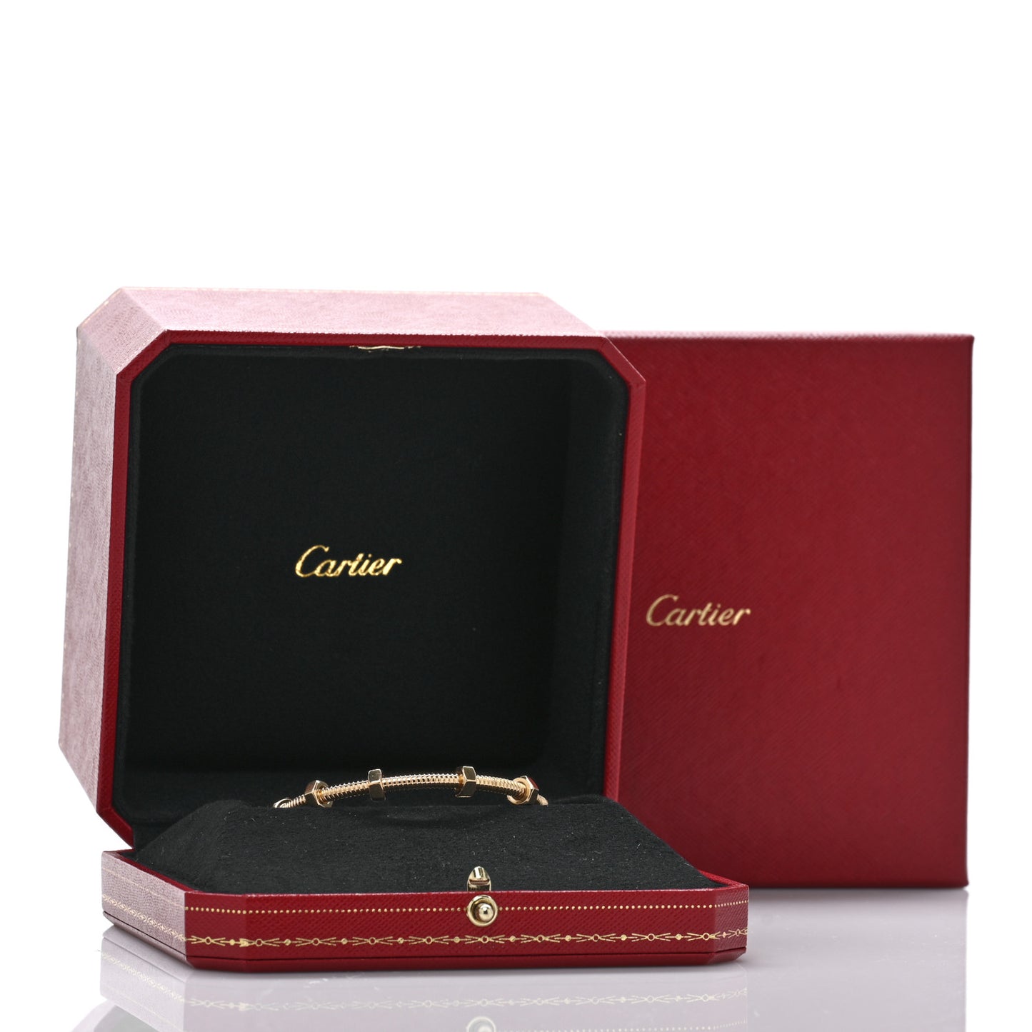 18K Yellow Gold Ecrou de Cartier Bracelet 15