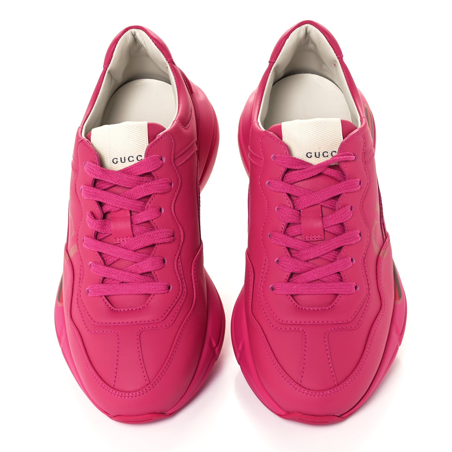 Calfskin Logo Womens Rhyton Sneakers Box 36.5 Box Pink