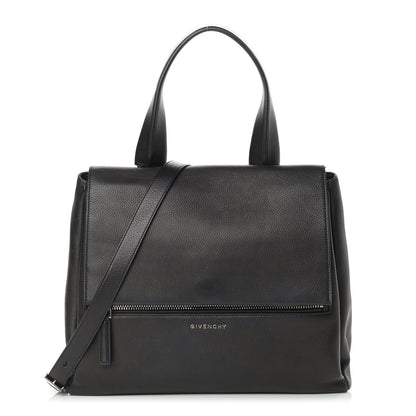 Givenchy Waxy Grained Calfskin Medium Pandora Pure Flap Bag Black 1 of 13