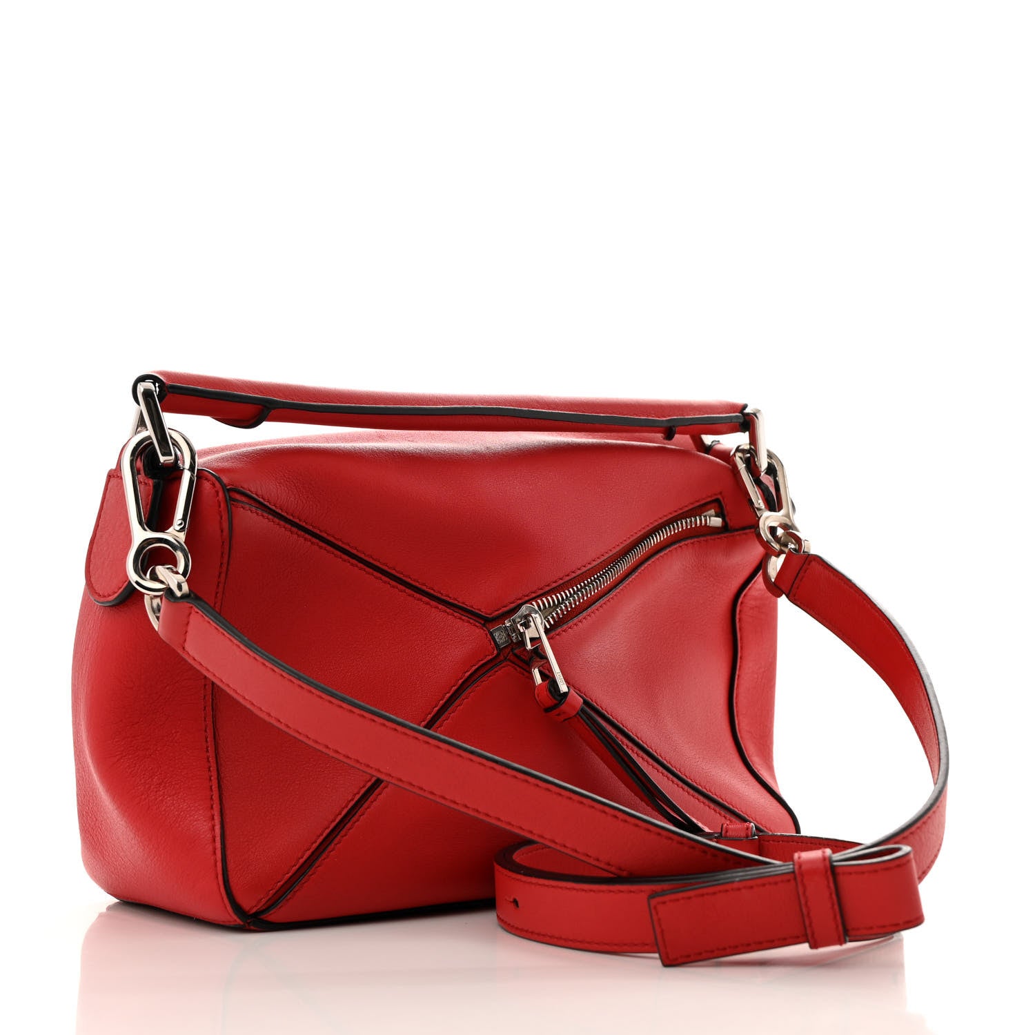 Loewe Calfskin Small Puzzle Bag Scarlet 1735890 – FASHIONPHILE