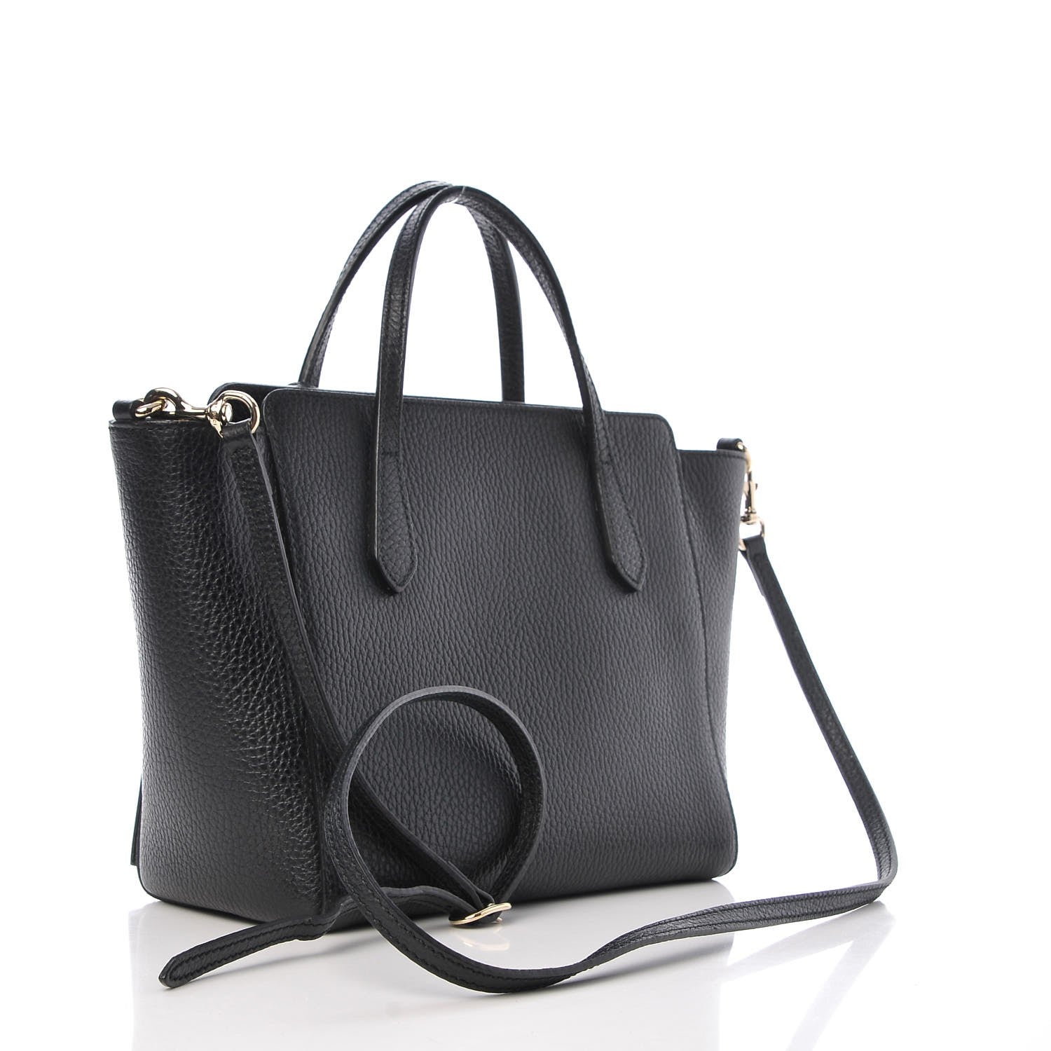 Gucci Dollar Calfskin Mini Swing Top Handle Bag Black 3 of 6