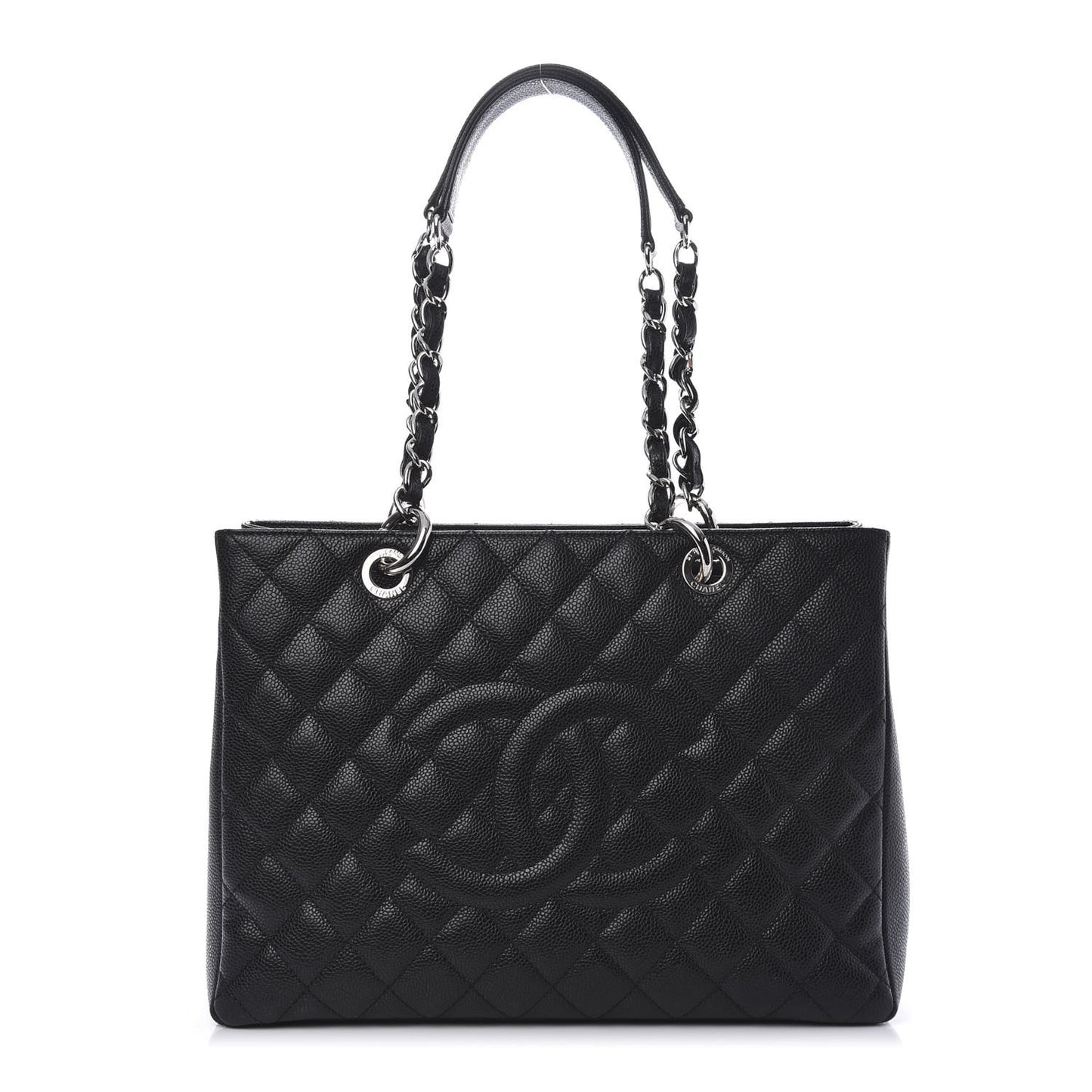 Caviar Quilted Grand Shopping Tote GST Black