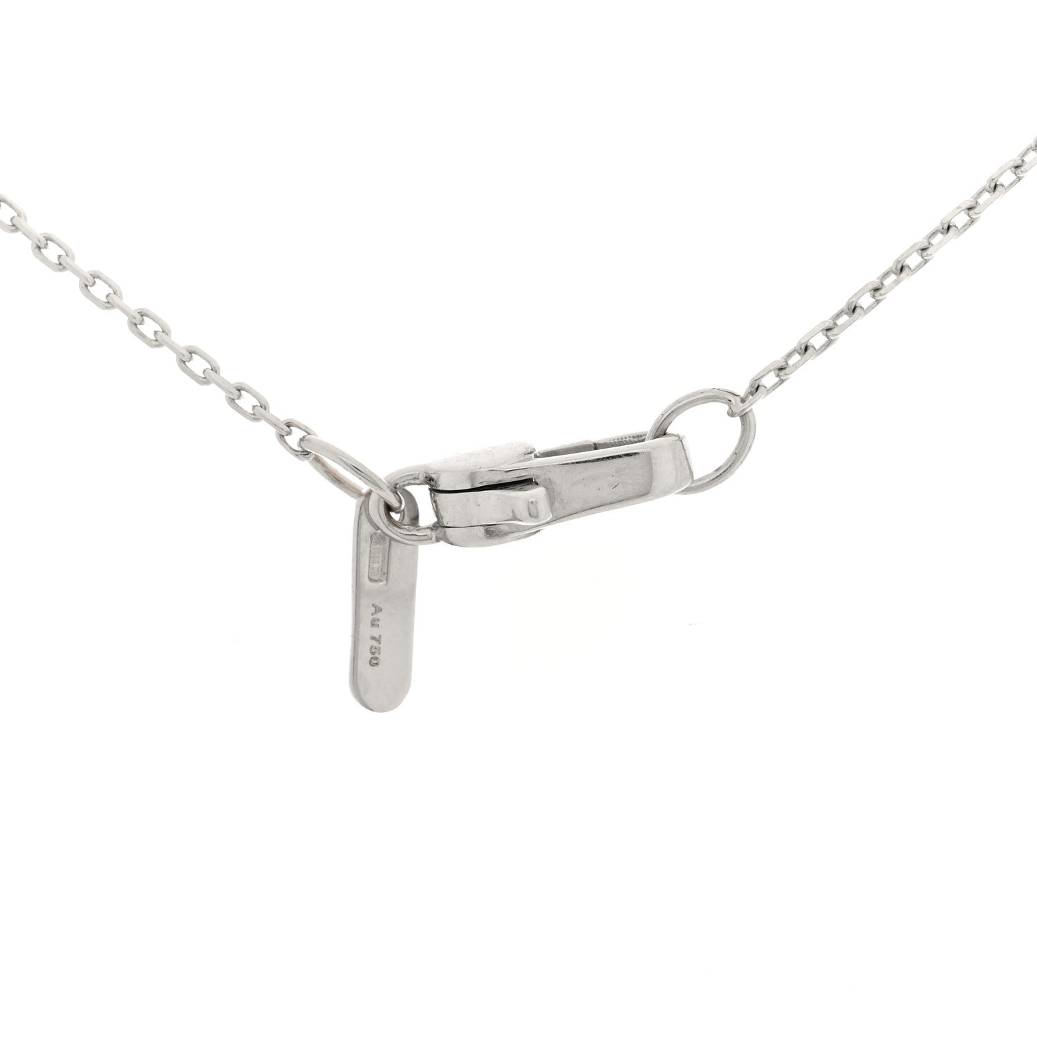 Gucci 18K White Gold Diamond 10mm Icon Twirl Pendant Necklace 4 of 5