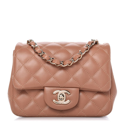Chanel Lambskin Quilted Mini Square Flap Brown 1 of 10
