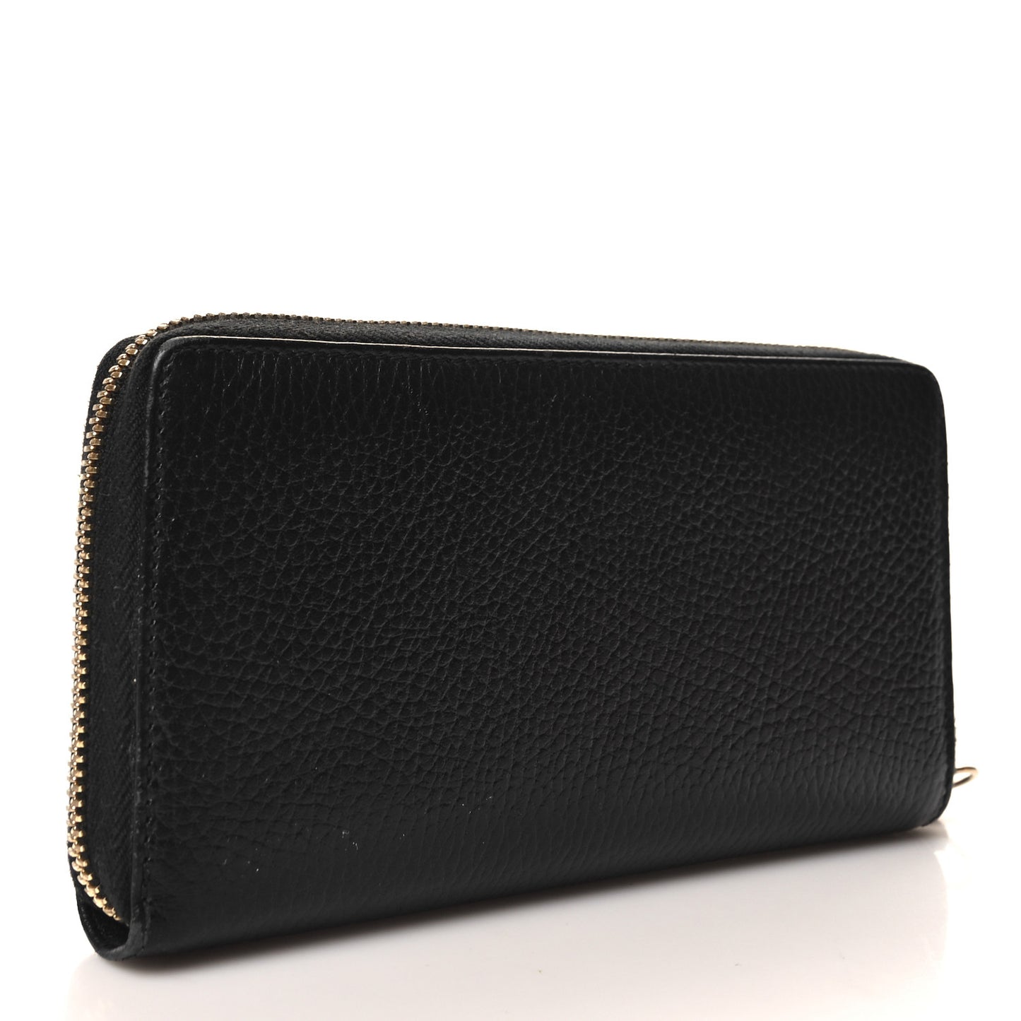 Dollar Calfskin GG Marmont Zip Around Wallet Black