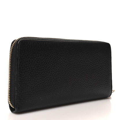 Gucci Dollar Calfskin GG Marmont Zip Around Wallet Black 3 of 11