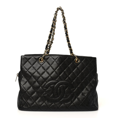 Chanel Caviar Quilted Grand Timeless Shopping Tote GTT Black 1 of 8