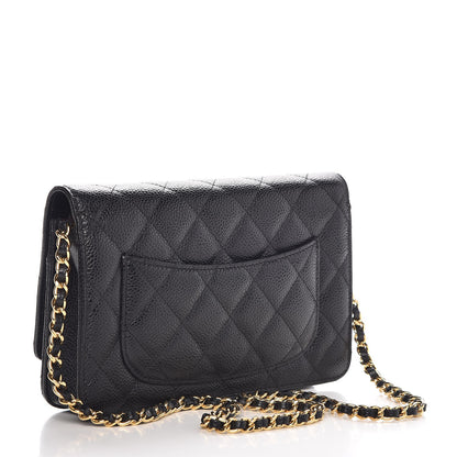 Chanel Caviar Quilted Wallet On Chain WOC Black 3 of 9