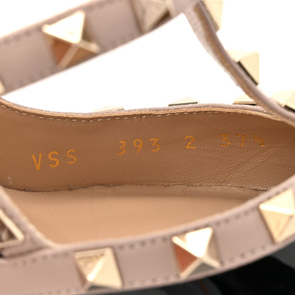 Valentino Garavani Patent Nappa Rockstud Ankle Strap 100mm Pumps 37.5 Black Poudre 9 of 12