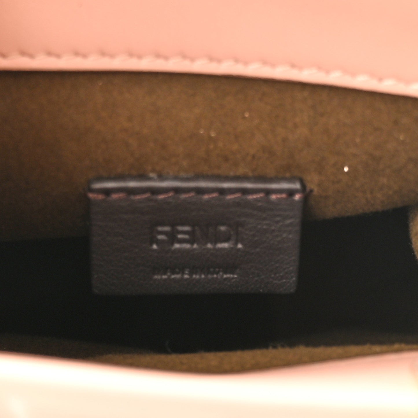 Vitello Plexiglass FF Embossed Mini Fendi Sunshine Shopper Tote Baby Pink