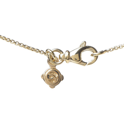 David Yurman 18K Yellow Gold Pave Diamond Crossover Pendant Necklace 6 of 6