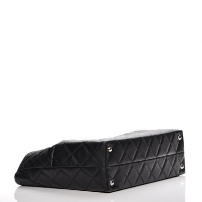 Chanel Calfskin Quilted Large In The Business Tote Black 4 of 7
