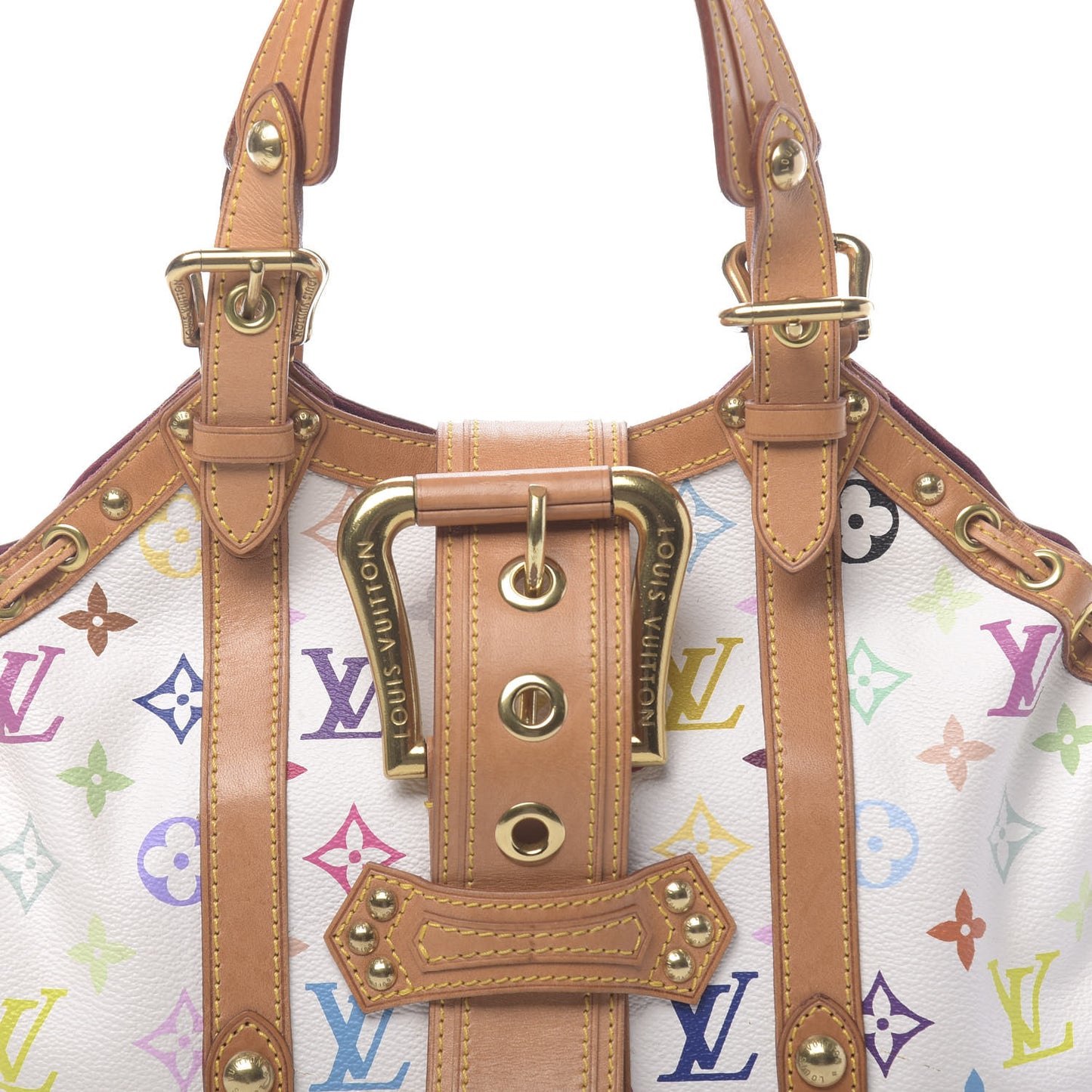 Monogram Multicolor Theda GM White