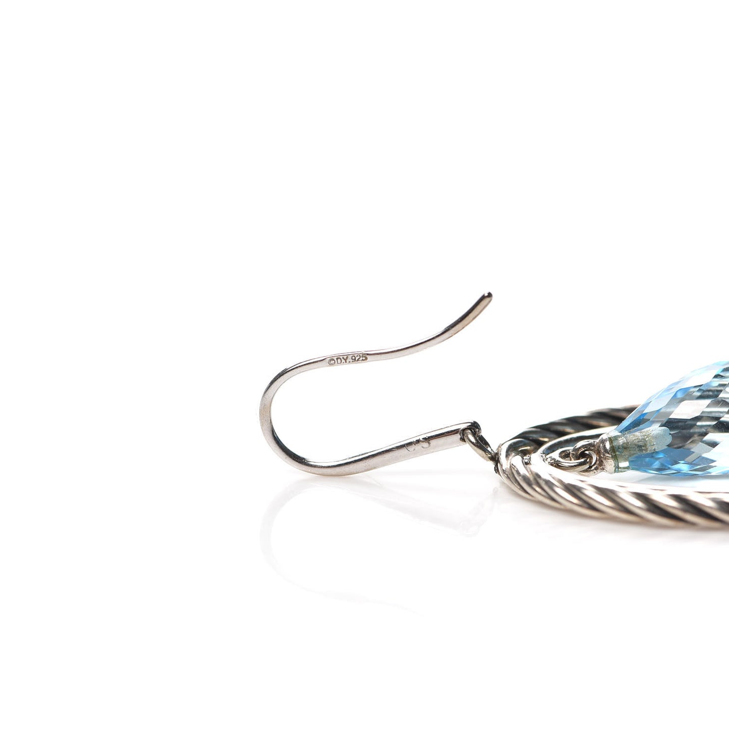 Sterling Silver Blue Topaz Mobile Drop Earrings