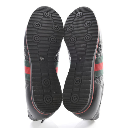 Gucci Microguccissima Web Sneakers 40 Black 10 of 13