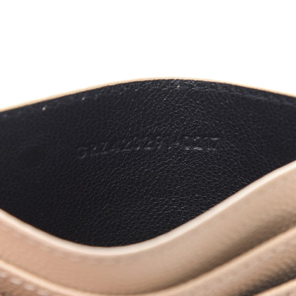 Saint Laurent Grain De Poudre Matelasse Chevron Monogram Credit Card Case Nude Powder 7 of 10