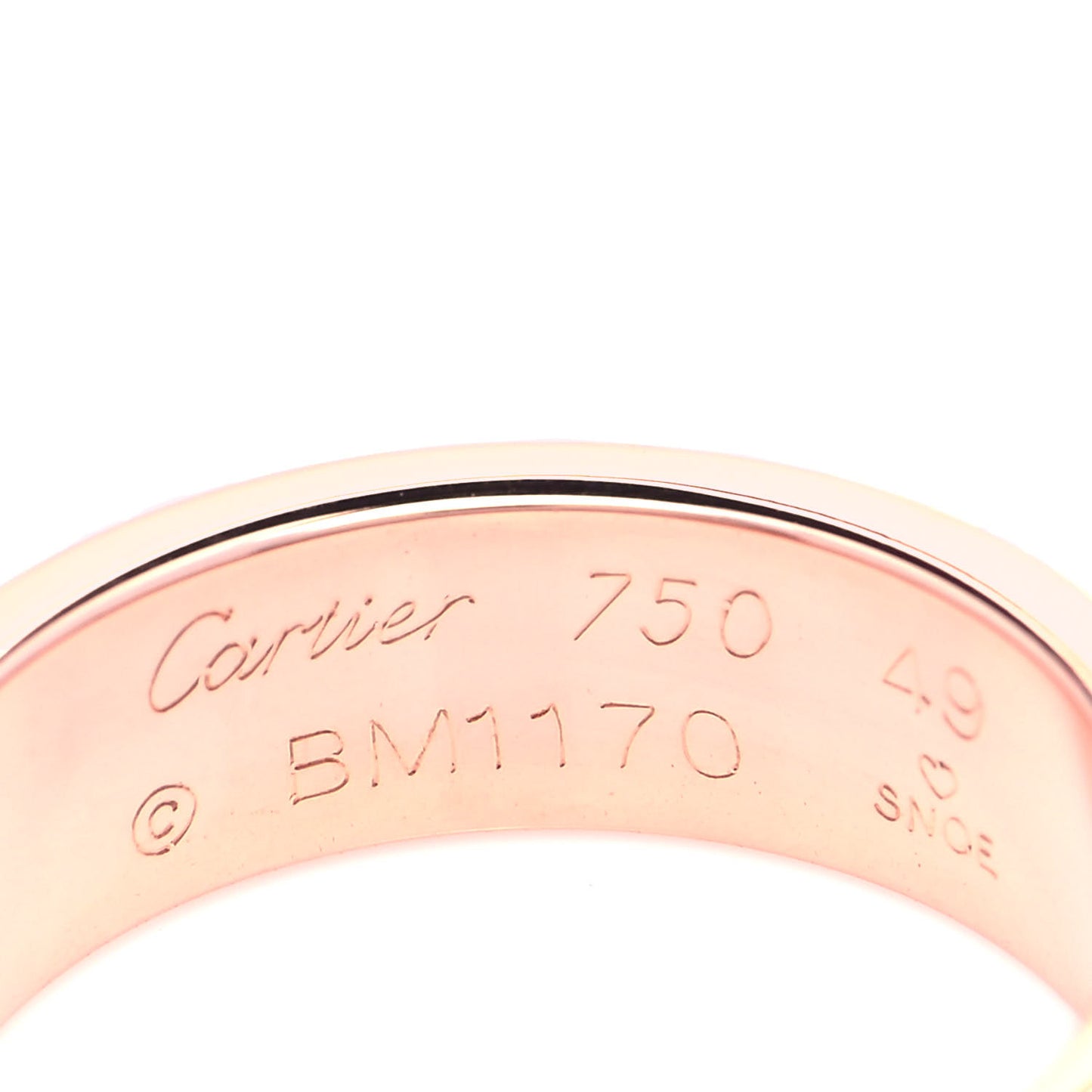 18K Pink Gold 5.5mm LOVE Ring 49 4.75