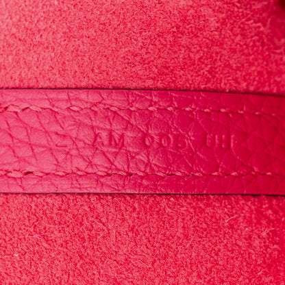 Hermes Taurillon Clemence Swift Eclat Picotin Lock 18 PM Framboise Rouge Sellier 7 of 14