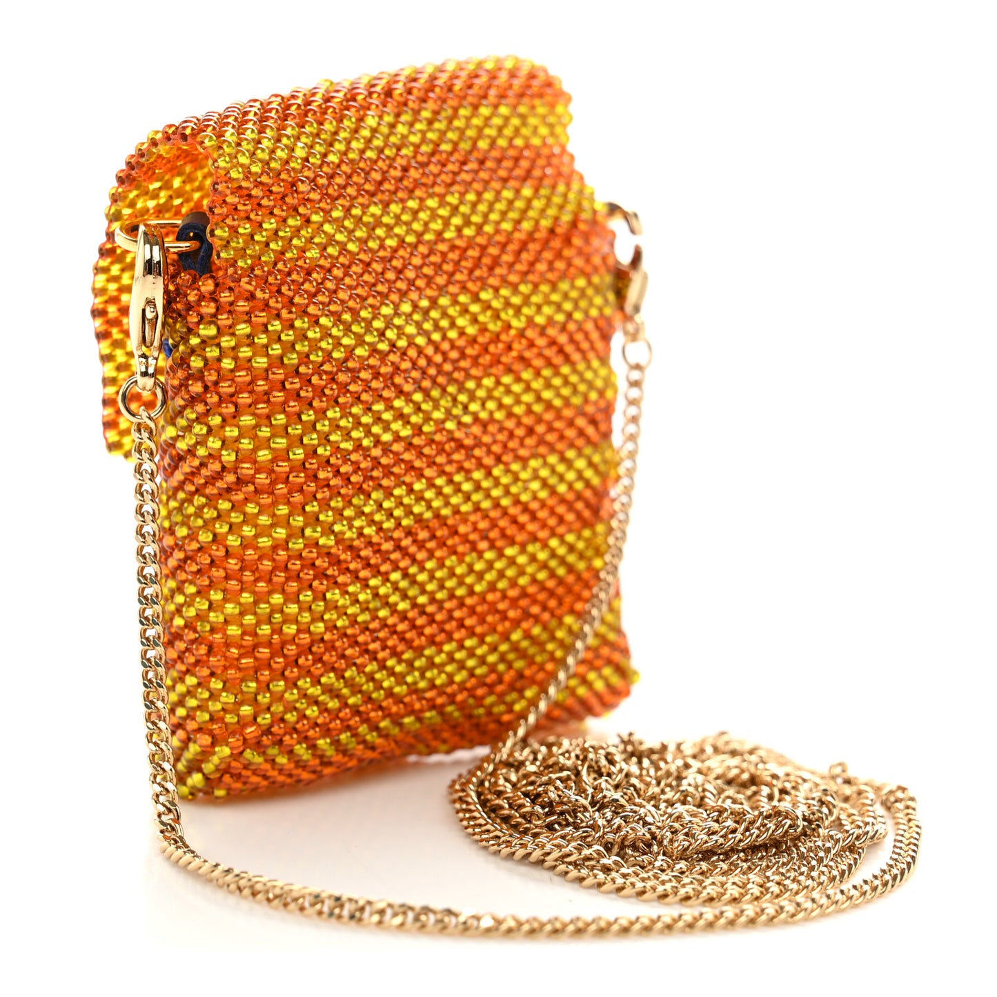 Glass Vitello King Beaded Mini Pico Baguette Charm Multicolor