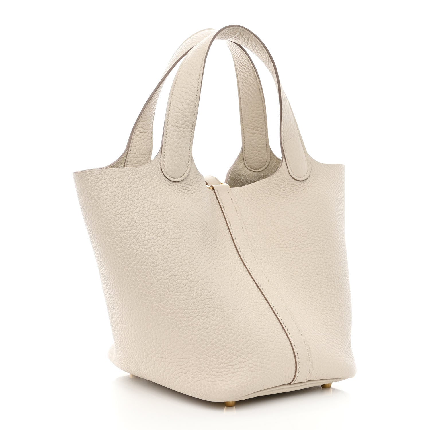 Hermes Taurillon Clemence Picotin Lock 18 PM Beton 3 of 10