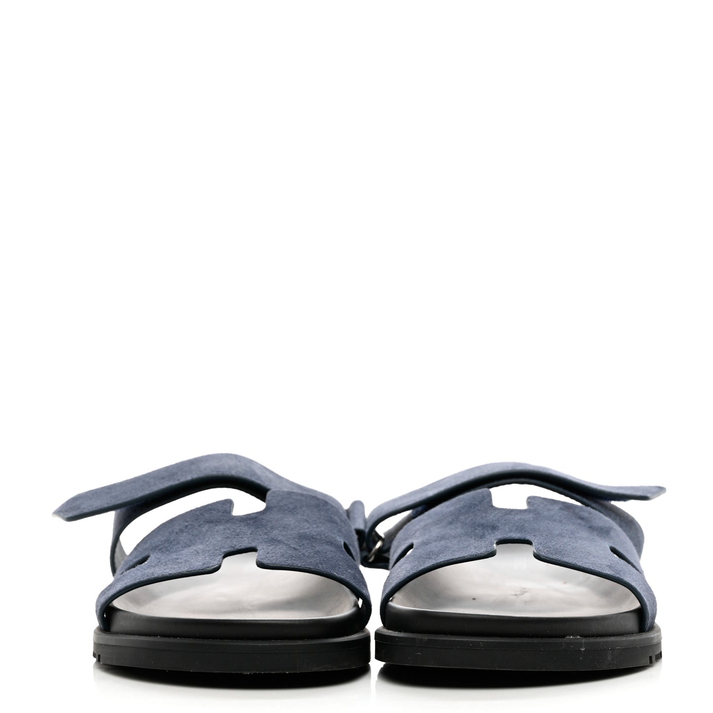 Suede Goatskin Womens Chypre Sandals 40.5 Bleu Celeste
