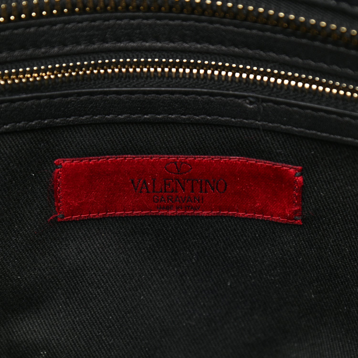 Valentino Garavani Vitello Rockstud Double Handle Tote Black 5 of 10