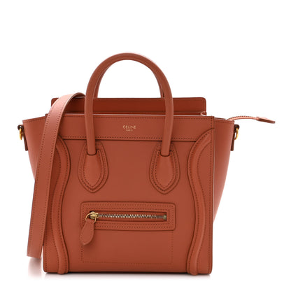 Celine Smooth Calfskin Nano Luggage Terracotta 1 of 12