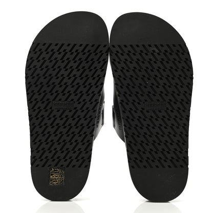 Hermes Calfskin Womens Chypre Sandals 35 Black 5 of 9