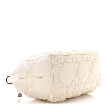 Christian Dior Calfskin Macrocannage Medium Diortravel Nomad Pouch Off White 4 of 12