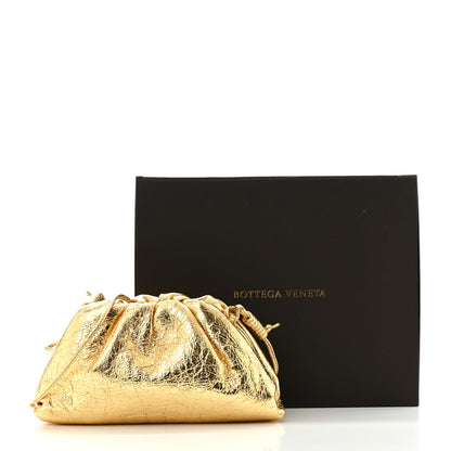 Bottega Veneta Metallic Bark Calfskin The Mini Pouch Gold 11 of 11