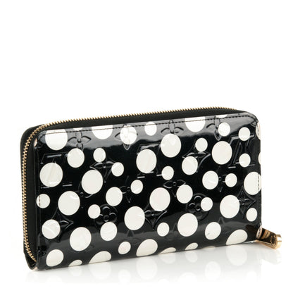 Louis Vuitton Vernis Kusama Infinity Dots Zippy Wallet Black 3 of 11