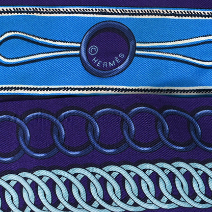 Hermes Silk Maillons Twilly Ultra Violet Cobalt 4 of 4