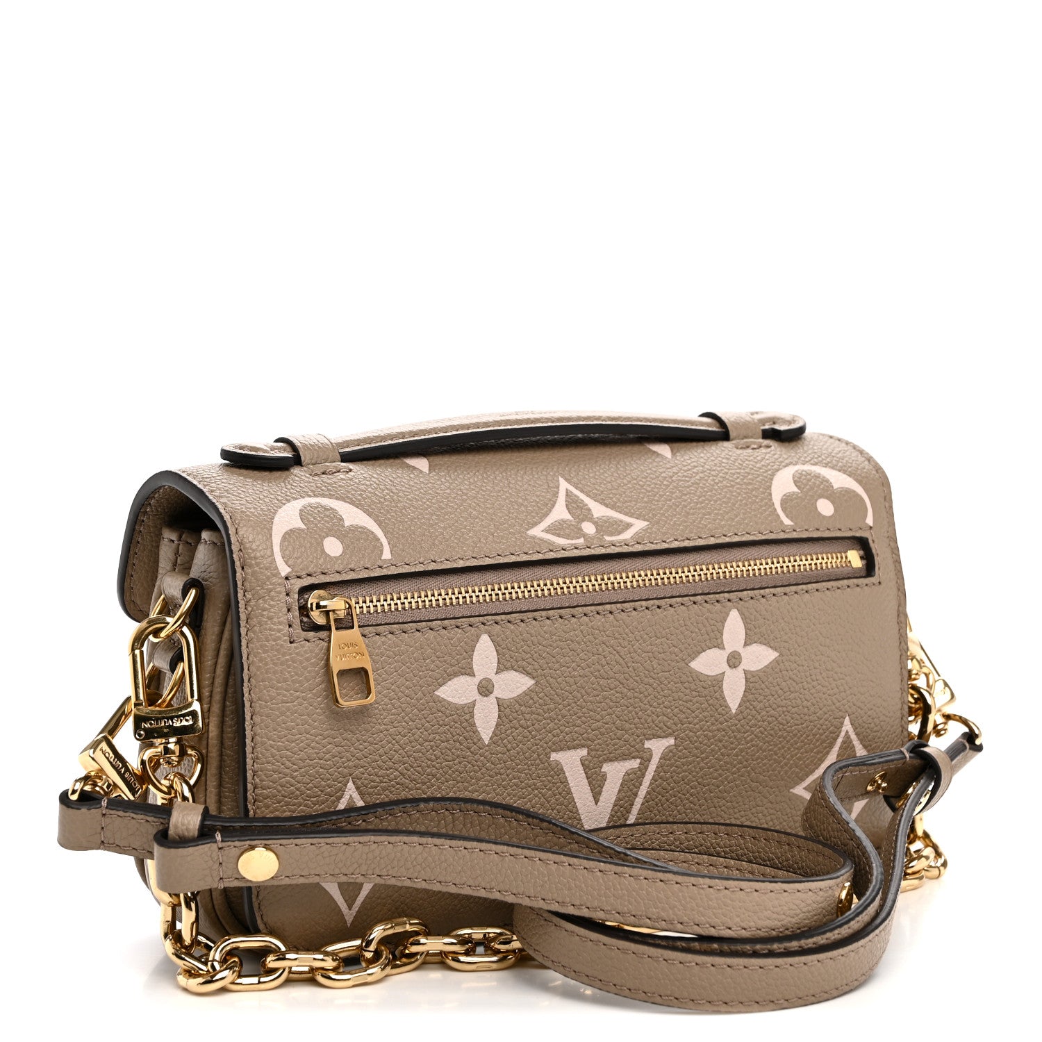 Louis Vuitton Empreinte Monogram Giant Pochette Metis East West Tourterelle Creme 3 of 9