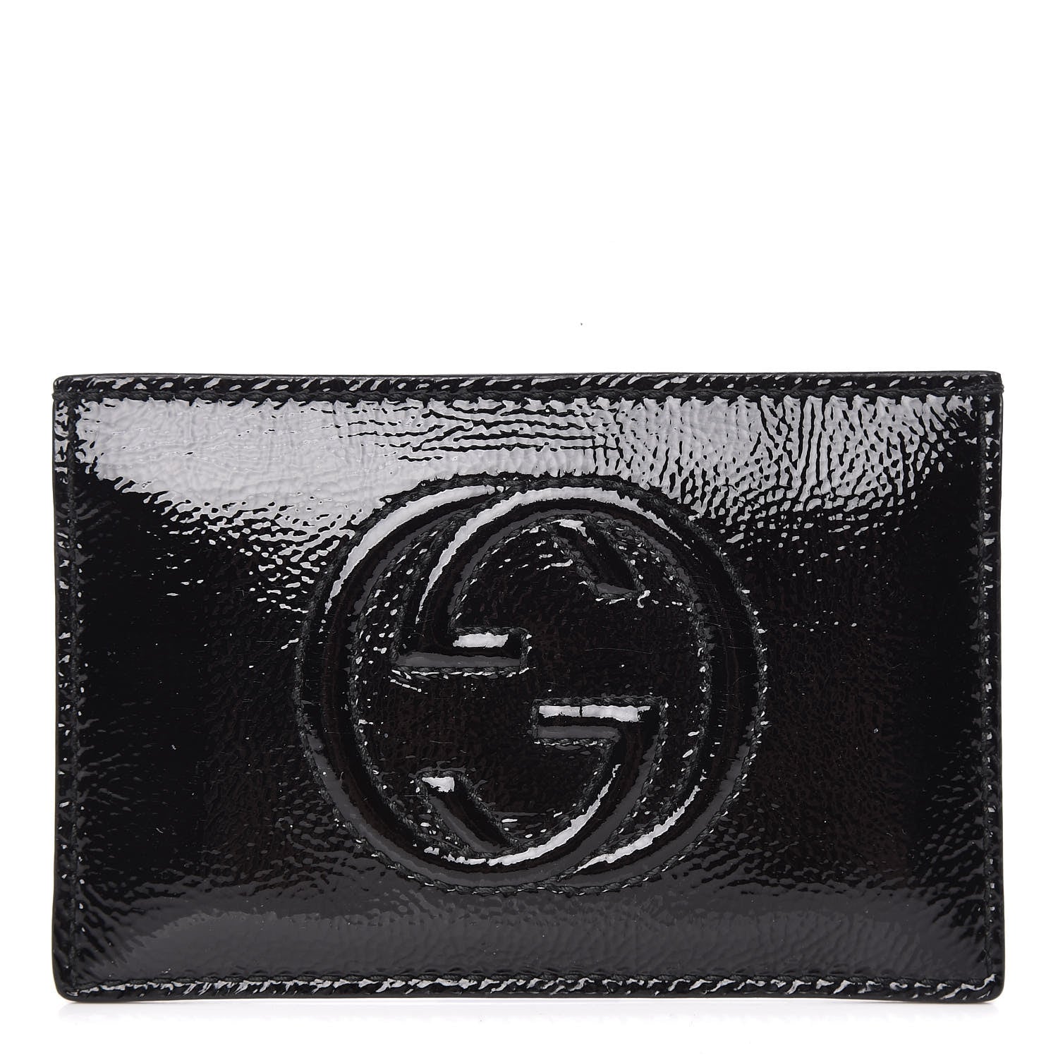 Gucci Patent Soho Envelope Card Case Black 1 of 7