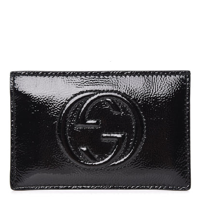 Gucci Patent Soho Envelope Card Case Black 1 of 7