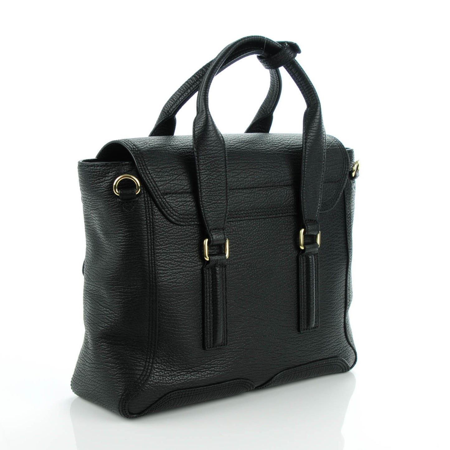 3.1 Textured Calfskin Medium Pashli Satchel Black