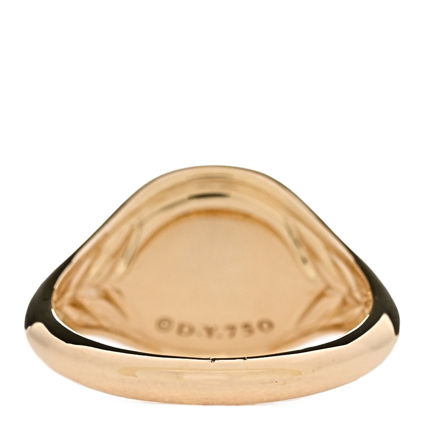 18K Yellow Gold Diamond Initial A Pinky Ring 43 2