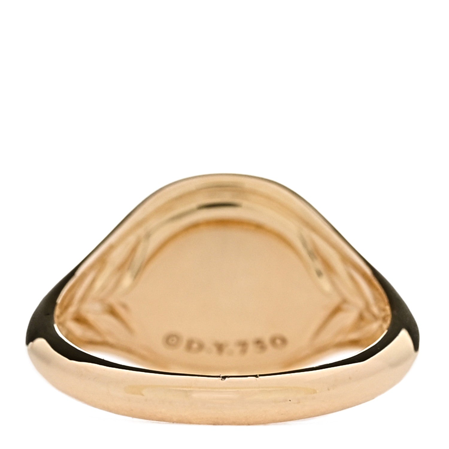 David Yurman 18K Yellow Gold Diamond Initial A Pinky Ring 43 2 3 of 4