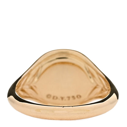 David Yurman 18K Yellow Gold Diamond Initial A Pinky Ring 43 2 3 of 4