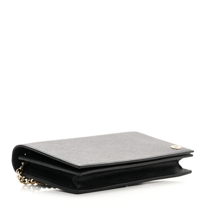 Gucci Textured Calfskin Medium Betty Chain Wallet Black 4 of 14