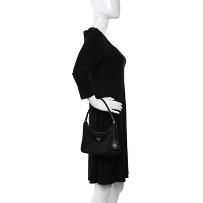 Prada Tessuto Nylon Saffiano Mini Re-Edition 2005 Bag Black 2 of 13