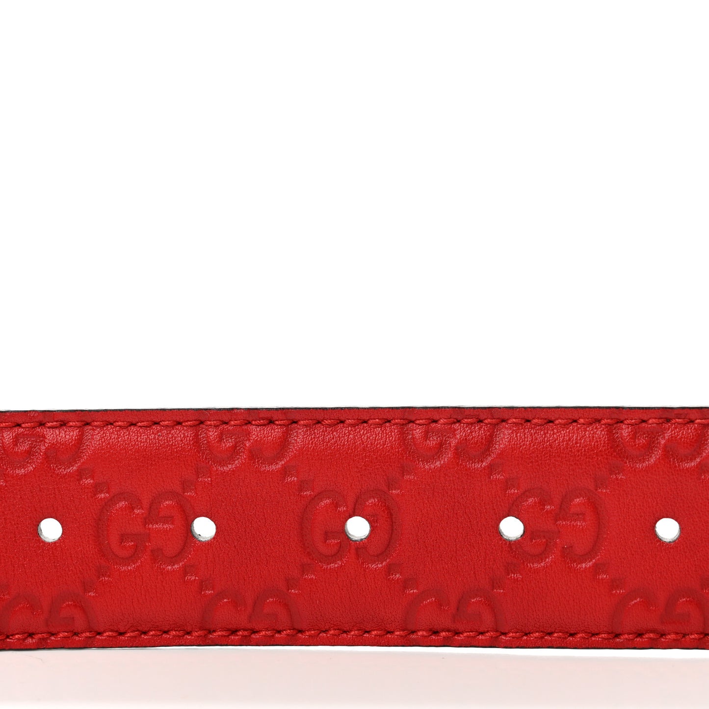Guccissima Interlocking G Belt 75 30 Red