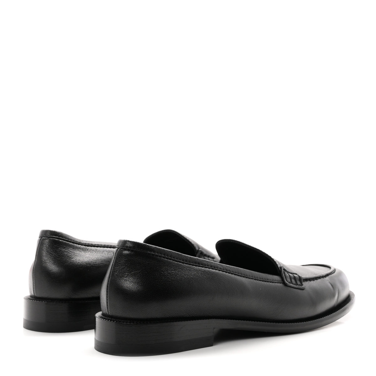 Lambskin CC Mocassin Loafers 38.5 Black